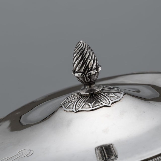 Antique French Empire Silver Confiturier Spoons, 1800, Set of 13 For Sale - Image 16 of 18