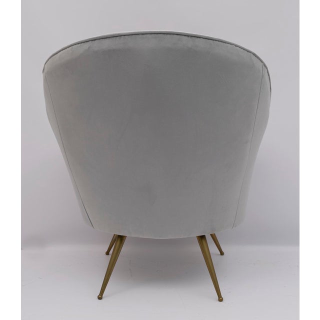 Gold Mid-Century Modern Velvet Chairs by Federico Munari, Italy, 1950s, Set of 2 For Sale - Image 8 of 9