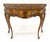 Italian One Drawer Thick Burl Olive Wood Veneers Patches Console Table MINT For Sale - Image 12 of 18