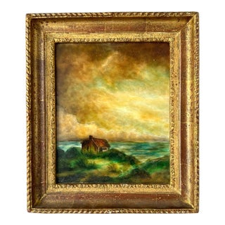 French Rural Farm Scene Painting For Sale
