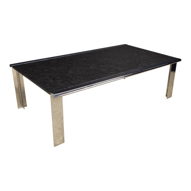 Monumental Custom Granite and Steel Dining Table by Anthony Lumsden, 1970s For Sale