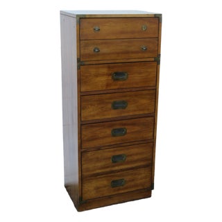 Bernhardt Hollywood Regency Tall Narrow Lingerie Jewelry Chest 6263 For Sale