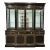 Karges Black & Gilt Lacquered Breakfront Display Cabinet | Neoclassical China Cabinet | Illuminated 90” For Sale