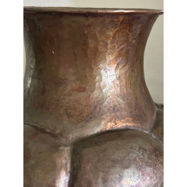 Mid-20th Century Mexican Hammered Copper Gourd Vessel / Vase For Sale - Image 13 of 18