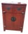 Qing Dynasty 19th Century Chinese Red Lacquer Cabinet With Drawers and Doors For Sale