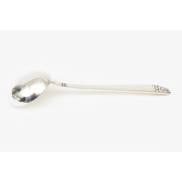 Vintage Art Deco/ Arts and Crafts Silver Plate Serving Soup Ladle or Spoon, 1920's For Sale - Image 11 of 11