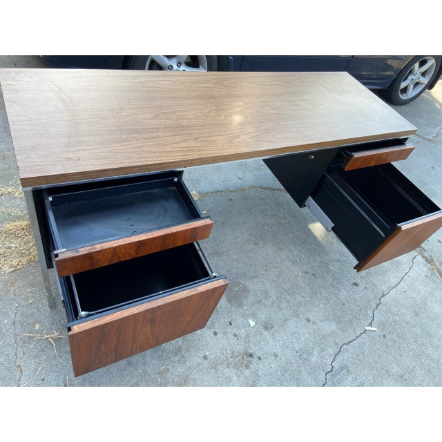 1980s 1980s Vintage Mid Century Modern Metal Credenza For Sale - Image 5 of 12