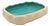 1950s Mid-Century Modern Low Edged Aqua Colored Pond Themed Pottery Candy Dish For Sale