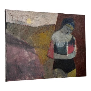 Mid 20th Century Abstract Expressionist Painting by San Francisco Artist Gary Woo For Sale