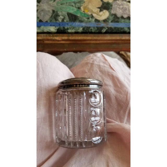 Rococo Antique Sterling Silver Cherub Powder Jar For Sale - Image 3 of 9
