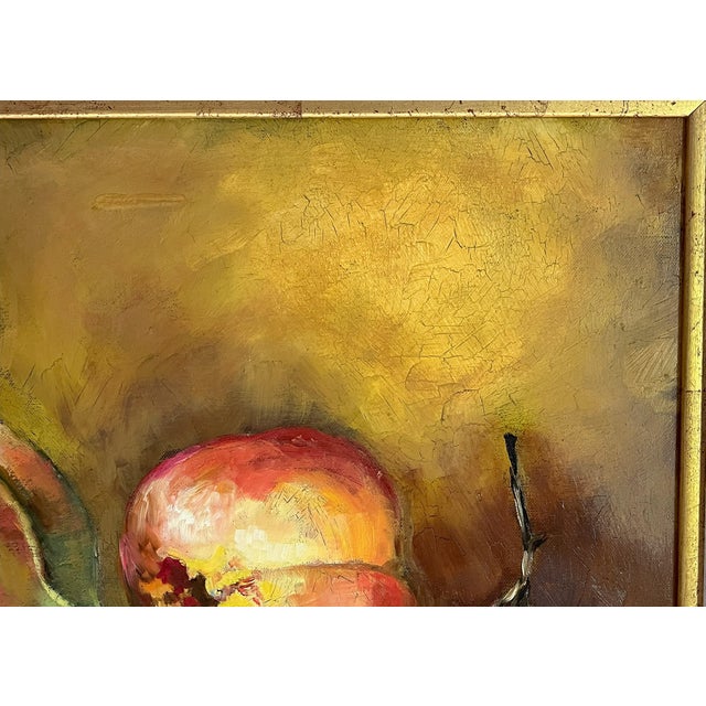 Original Signed and Framed Still Life Oil Painting on Canvas For Sale - Image 4 of 12