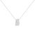 Hanging from a delicate box chain, this necklace is a 14k white gold pendant. With a unique folded design, the pendant is...