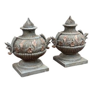 Neoclassical Style Decorative Faux Urns, Pair