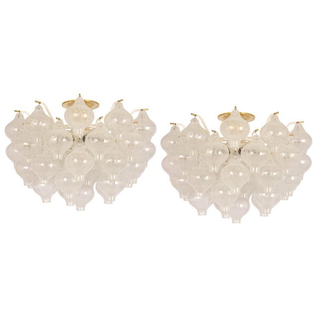 Large Glass Flush Mount attributed to Kalmar, Austria, 1960s For Sale - Image 15 of 15