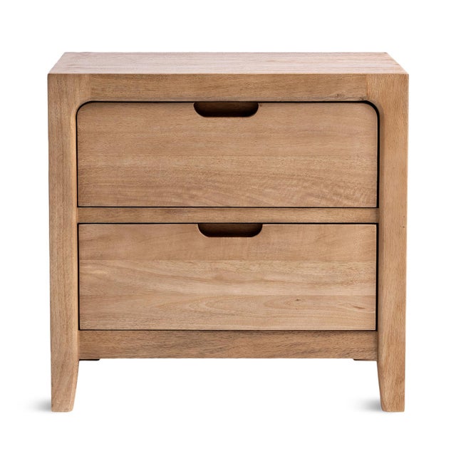 Wood Natural Conroy Wood Nightstand For Sale - Image 7 of 9