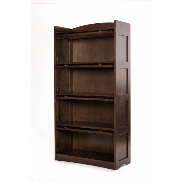Mission Mission Quarter Sawn Oak 4 Stack Barrister Bookcase - Micheal Cherry For Sale - Image 3 of 15