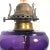 Amethyst Late 19th Century Tall Amethyst Glass Oil Lamp With Brass Burner For Sale - Image 8 of 12
