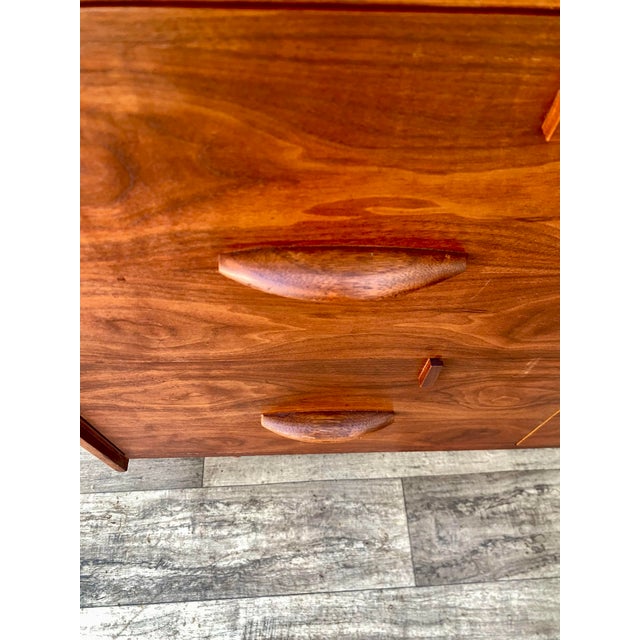 Vintage Wooden File Cabinet Jens Risom Style. For Sale - Image 11 of 12