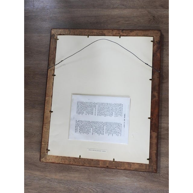 Wood Late 20th Century Porter Family Hawk Pastel Drawing For Sale - Image 7 of 7