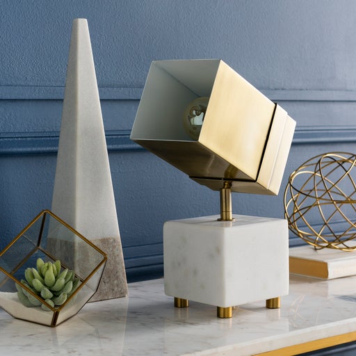 Marble and Brass Directional Spot Light/ Table Lamp Chairish