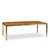 Tomlinson Mid Century Burlwood and Brass Expanding Dining Table With 2 Leaves For Sale - Image 9 of 13