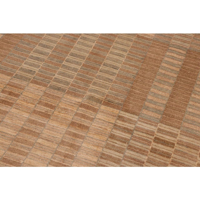 1990s Boho Chic Gabbeh Brown/Beige Wool Rug - 10'0'' X 13'4'' For Sale - Image 5 of 10