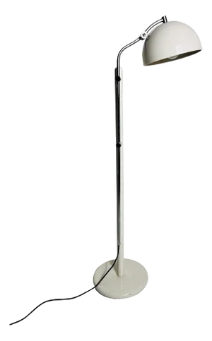 Midcentury White Bauhaus Floor Lamp, Germany, 1970s