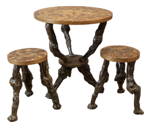 Vintage Brutalist Stools, 1950, Set of 3