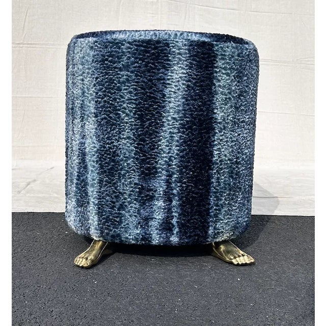 Contemporary Surrealist Style Bench in Blue Ombré For Sale - Image 3 of 8