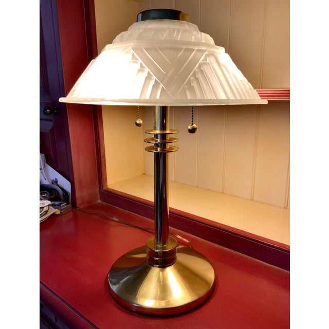 Vintage French Art Deco Table Lamp For Sale - Image 9 of 12