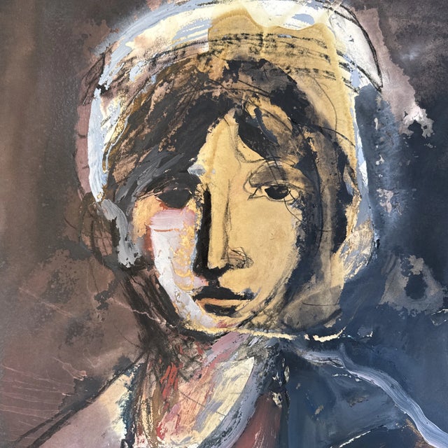 Phil Saxon Unframed Mixed Media on Paper For Sale In West Palm - Image 6 of 8