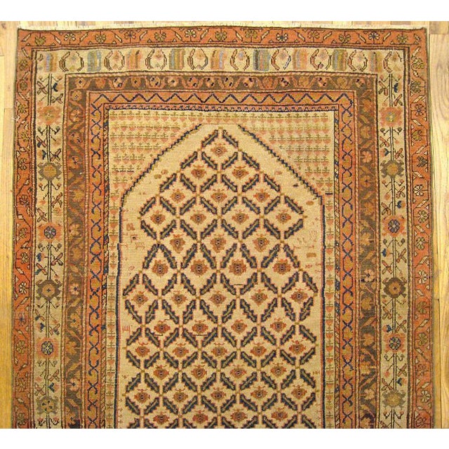 1920s Antique Persian Hamadan Camel Hair Oriental Rug-4’0"x6’3" For Sale - Image 4 of 5