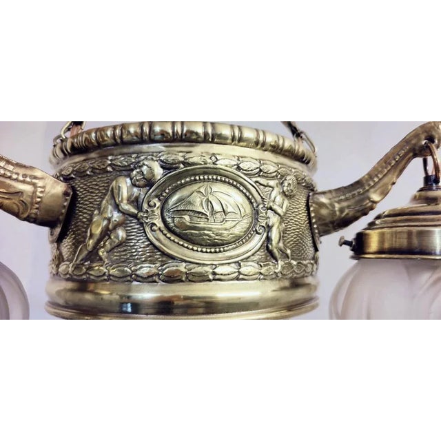 Catalan Modernist Ceiling Lamp, 1930s For Sale - Image 6 of 14