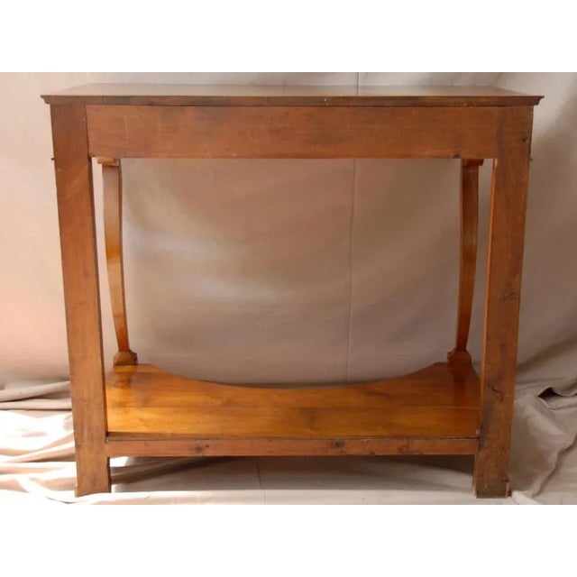 Brown Antique French Console Table, 1830s For Sale - Image 8 of 9