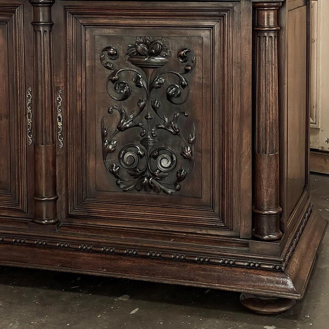 Antique 19th Century French Renaissance Revival Walnut Buffet For Sale - Image 18 of 18