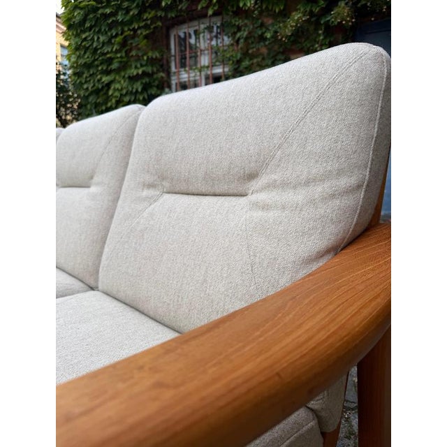 Three-Seater Sofa in Teak and Wool from Holstebro Møbelfabrik For Sale - Image 3 of 11