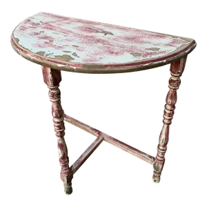Antique American Federal Painted Walnut Side Table, Mid 19th Century