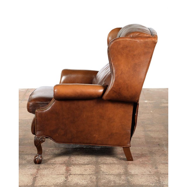 Vintage Reclining Brown Leather Chair Chairish