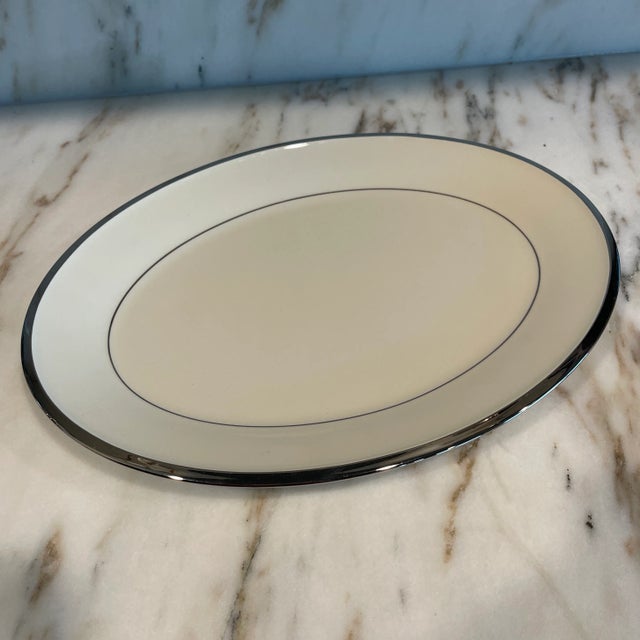 Lenox Early 21st Century Lenox Oval Serving Platter For Sale - Image 4 of 4