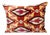Magenta Gold Rust Silk Velvet Ikat Pillow For Sale