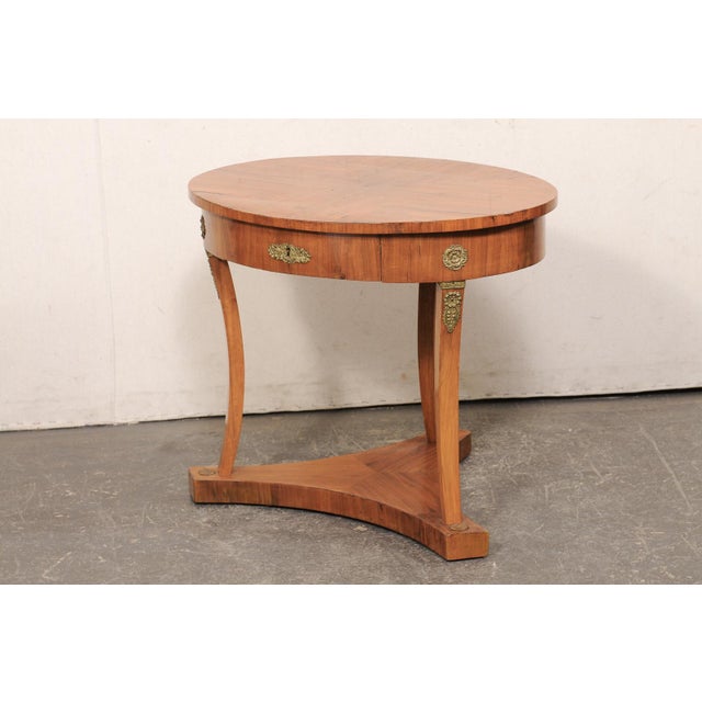 Brown Early 20th Century French Empire Oval Accent Table For Sale - Image 8 of 12