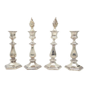 Set of Four Reed & Barton Silver Plated Candlesticks, u.s.a. Circa 1900