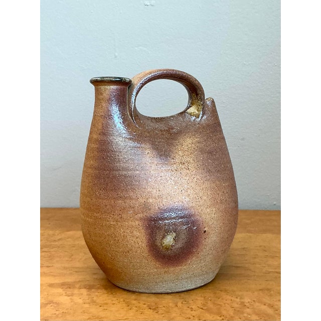 Late 20th Century Vintage Original Studio Pottery Pitcher For Sale - Image 5 of 12