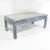 Vintage Swedish Blue-Grey Wash Wood Coffee Table With Ming Style Leg and Shagreen Top For Sale - Image 13 of 17