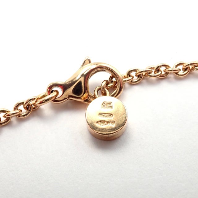 Rose Bulgari Intarsio Diamond Mother of Pearl Rose Gold Pendant Necklace For Sale - Image 8 of 13