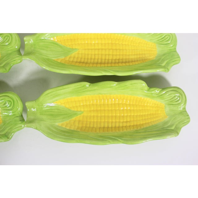 Ceramic 1970’s Vintage Ceramic Corn on the Cob Dishes With Salt and Pepper Shakers - 8 Pieces For Sale - Image 7 of 12
