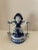 Blue Vintage Delft Blue and White Handpainted Porcelain Holland Milkmaid Marked For Sale - Image 8 of 8