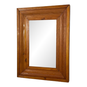Rare Mid-19th Century American Pine Ogee Mirror With Original Mercury Glass