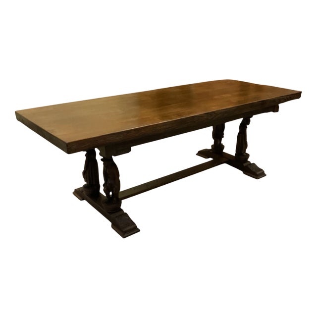 Vintage Monastery Table in Oak, 1940 For Sale