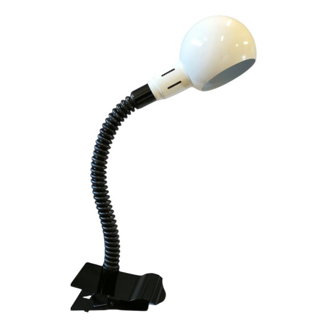 Space Age Ivory Clamp Lamp, Italy, 1970s For Sale